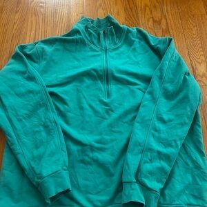 lululemon quarter zip sweatshirt- Maldives green